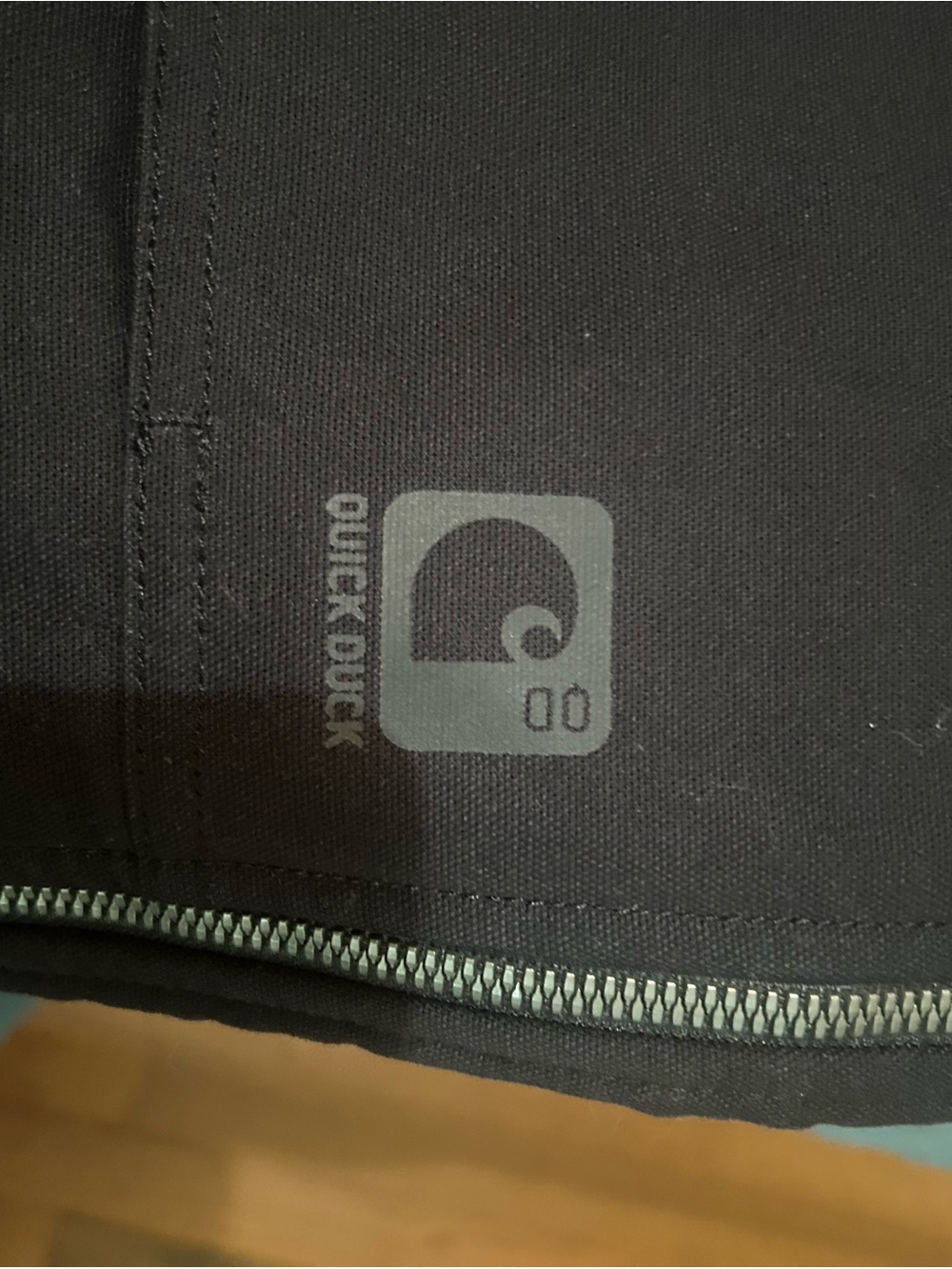 Woman's Carhartt Black Coveralls with Brown Logo Patch - Picture 9 of 11